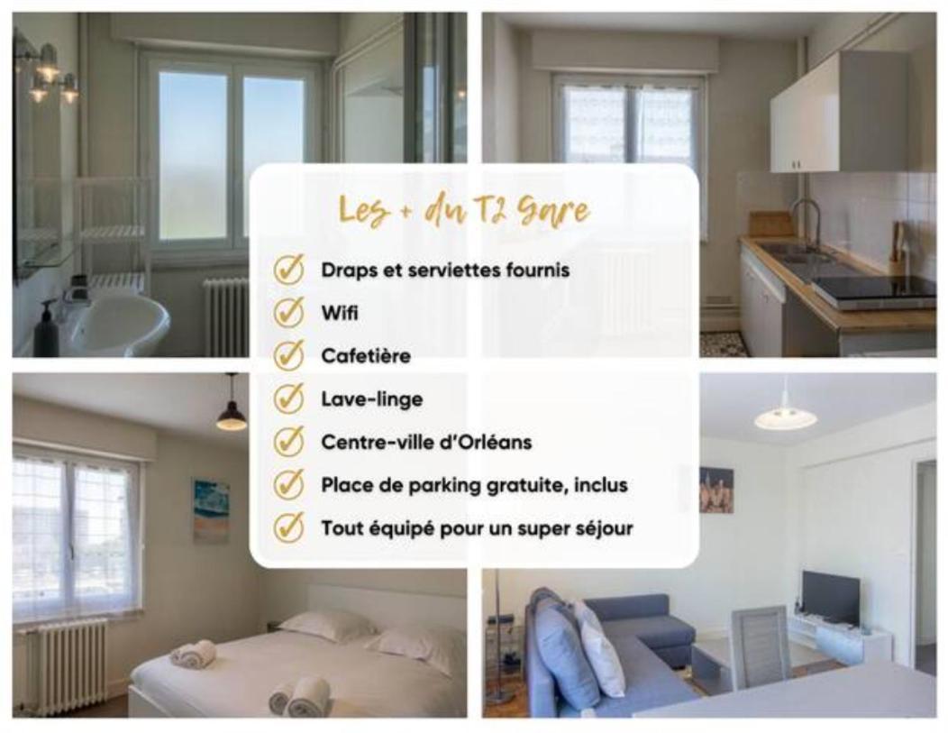 T2 Gare + Parking Apartment Orleans Bagian luar foto